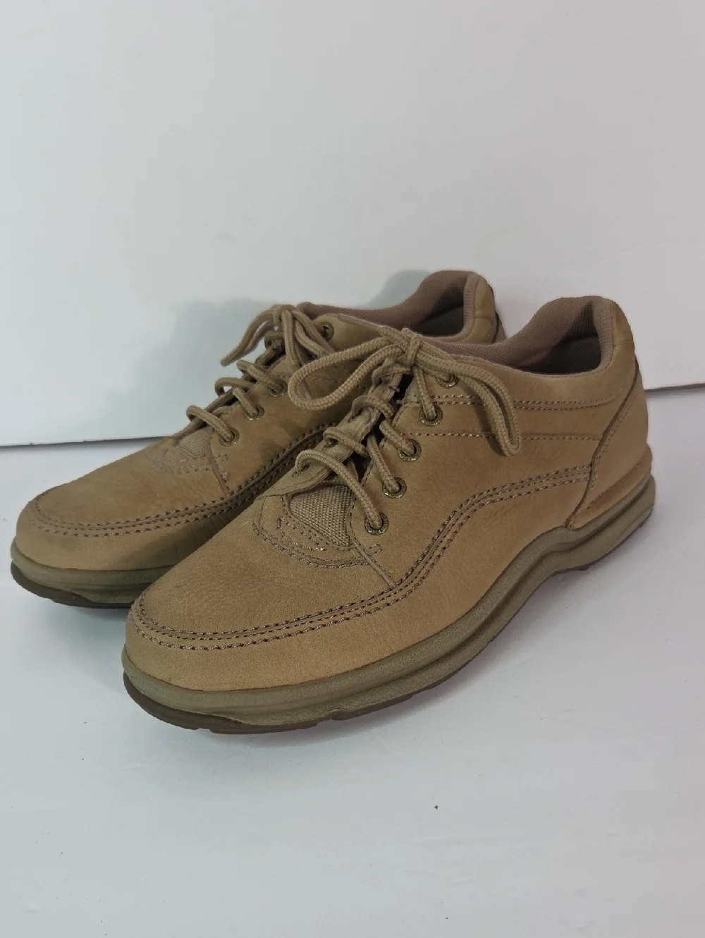 Rockport Men's Casual Leather Lace-Up Walking Shoes - Tan Size 13W